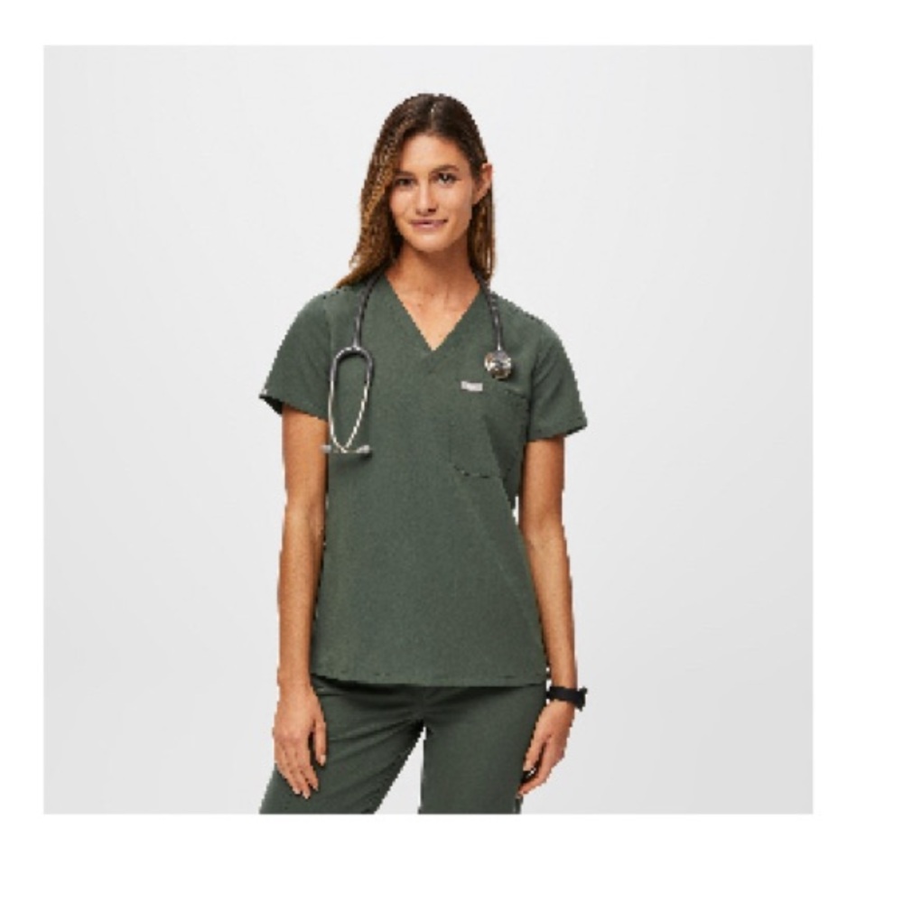 Figs Forest Green Women's Scrub Top